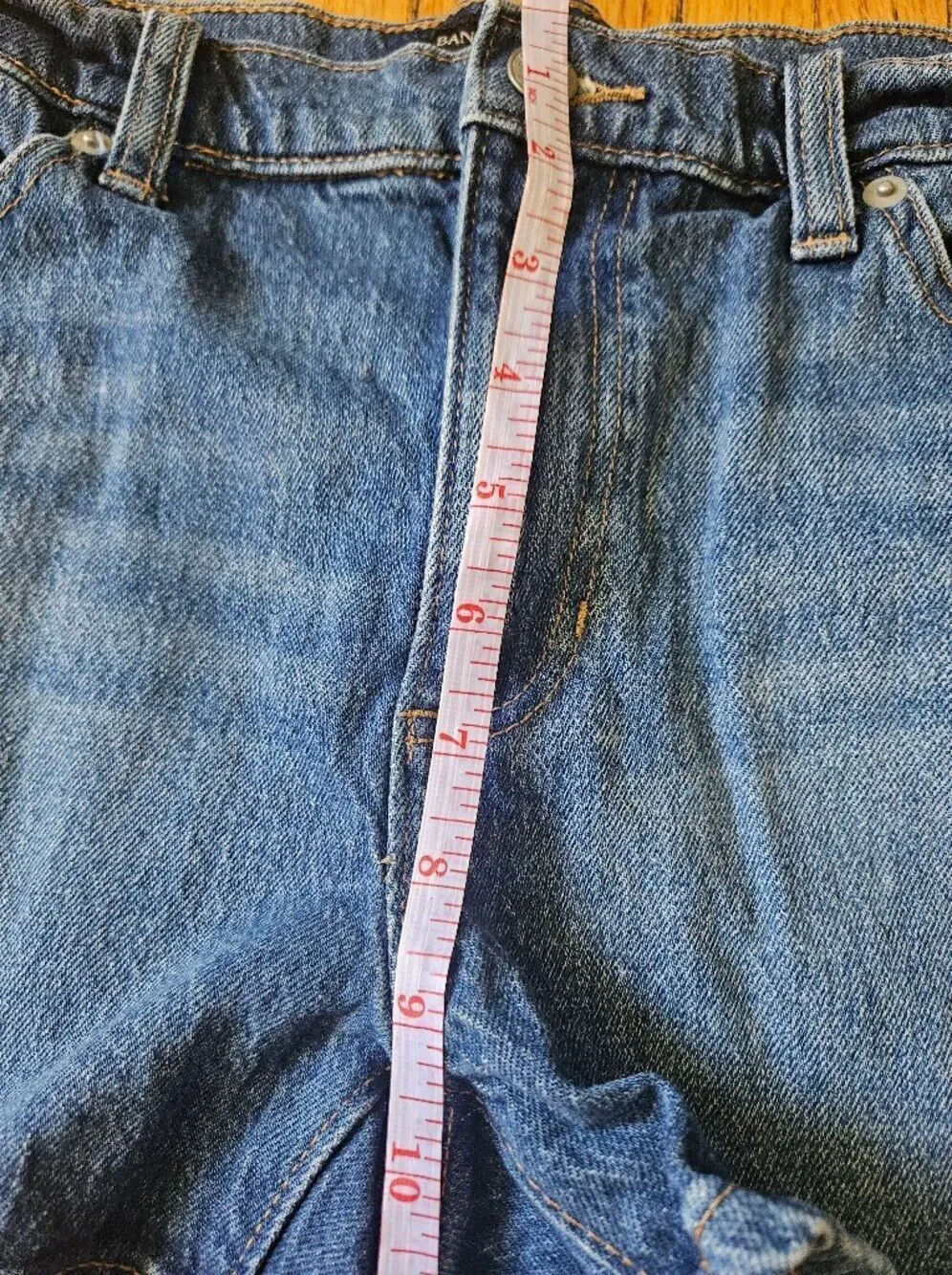 Banana Republic Classic Denim Shorts Size 8 Medium Wash Cuffed Casual